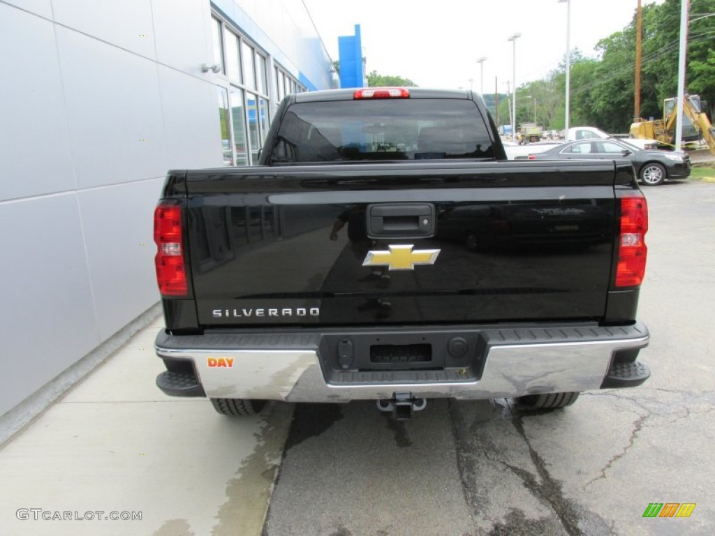 2014 Silverado 1500 WT Double Cab 4x4 - Black / Jet Black/Dark Ash photo #5