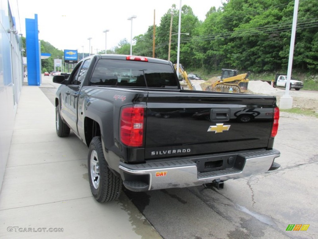 2014 Silverado 1500 WT Double Cab 4x4 - Black / Jet Black/Dark Ash photo #8