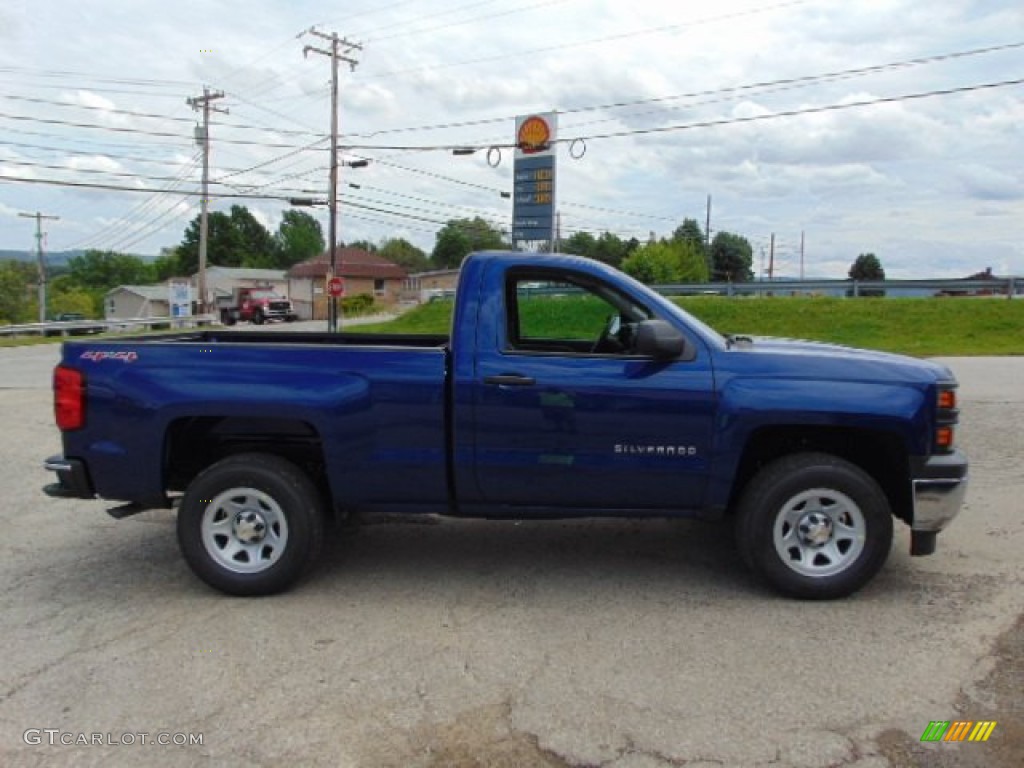 2014 Silverado 1500 WT Regular Cab 4x4 - Blue Topaz Metallic / Jet Black/Dark Ash photo #6