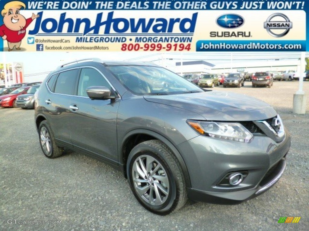 2014 Rogue SL AWD - Gun Metallic / Charcoal photo #1