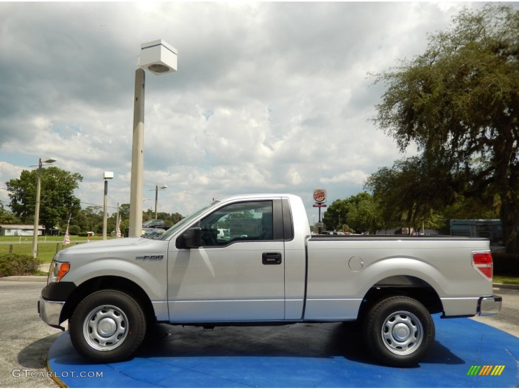 2014 F150 XL Regular Cab - Ingot Silver / Steel Grey photo #2