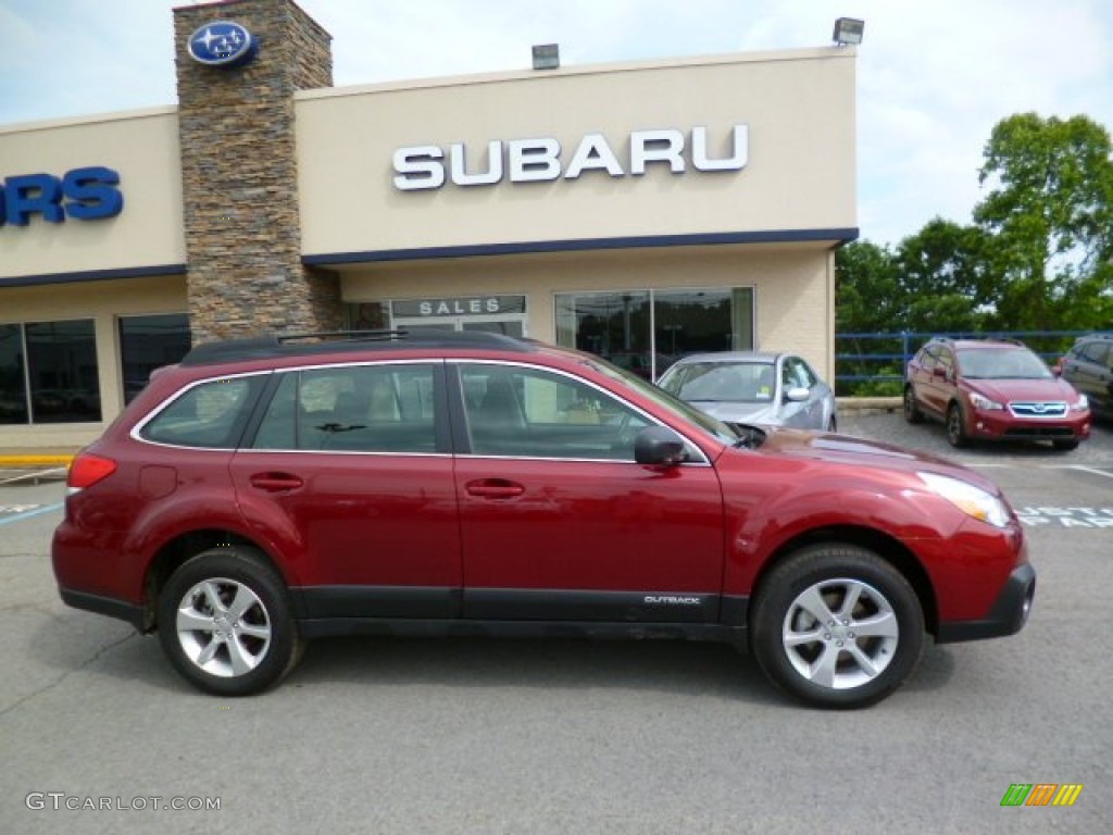 2014 Outback 2.5i Premium - Venetian Red Pearl / Black photo #7