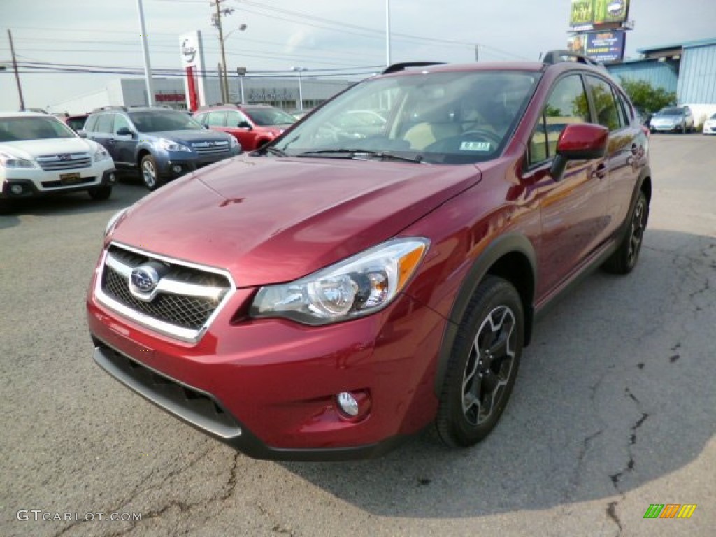 2014 XV Crosstrek 2.0i Premium - Venetian Red Pearl / Ivory photo #3