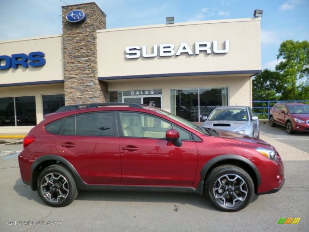 2014 XV Crosstrek 2.0i Premium - Venetian Red Pearl / Ivory photo #8