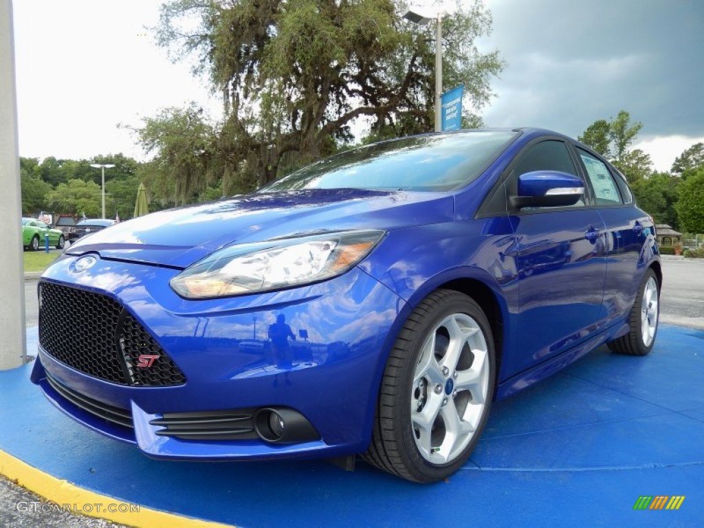 2014 Focus ST Hatchback - Performance Blue / ST Performance Blue/Charcoal Black Recaro Sport Seats photo #1