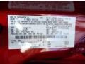 RR: Ruby Red 2014 Ford C-Max Energi Color Code