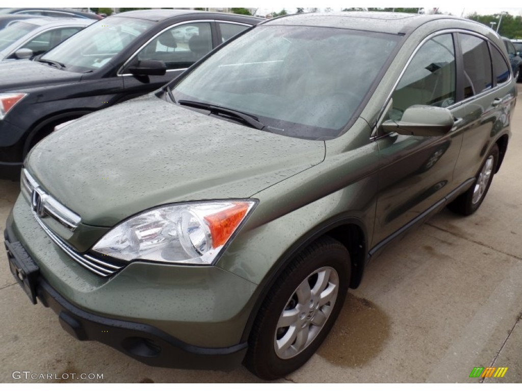 2009 CR-V EX-L 4WD - Green Tea Metallic / Ivory photo #1