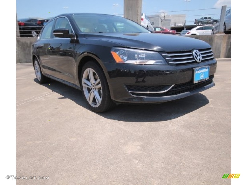 2014 Passat 1.8T SE - Black / Cornsilk Beige photo #1