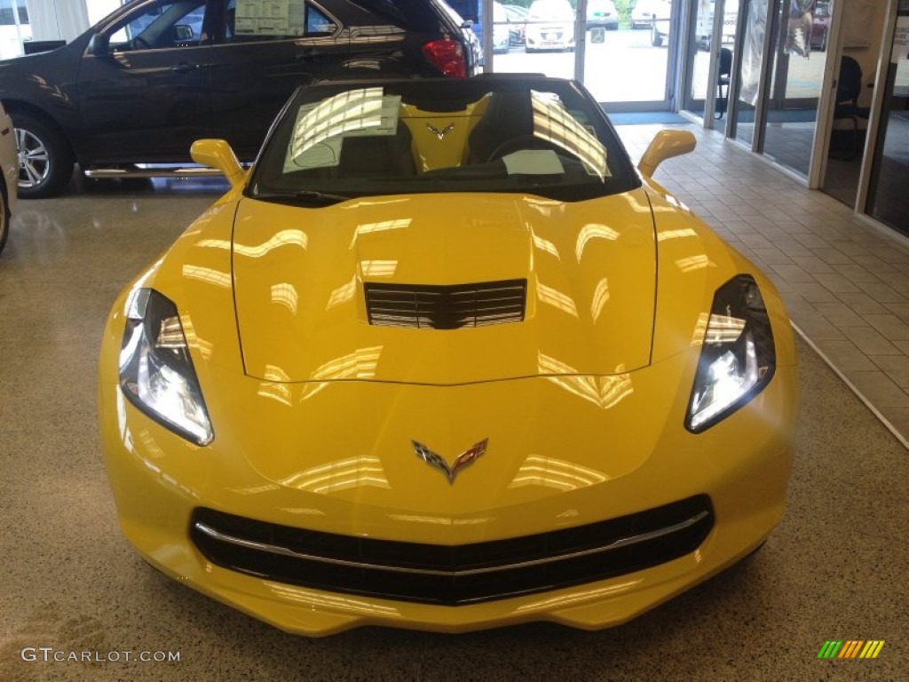 Velocity Yellow Tintcoat 2014 Chevrolet Corvette Stingray Convertible Exterior Photo #94381238