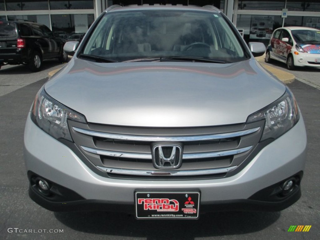 2012 CR-V EX-L 4WD - Alabaster Silver Metallic / Black photo #2