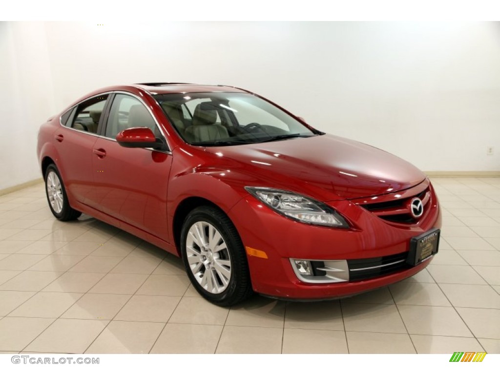 2009 MAZDA6 i Grand Touring - Sangria Red Mica / Beige photo #1