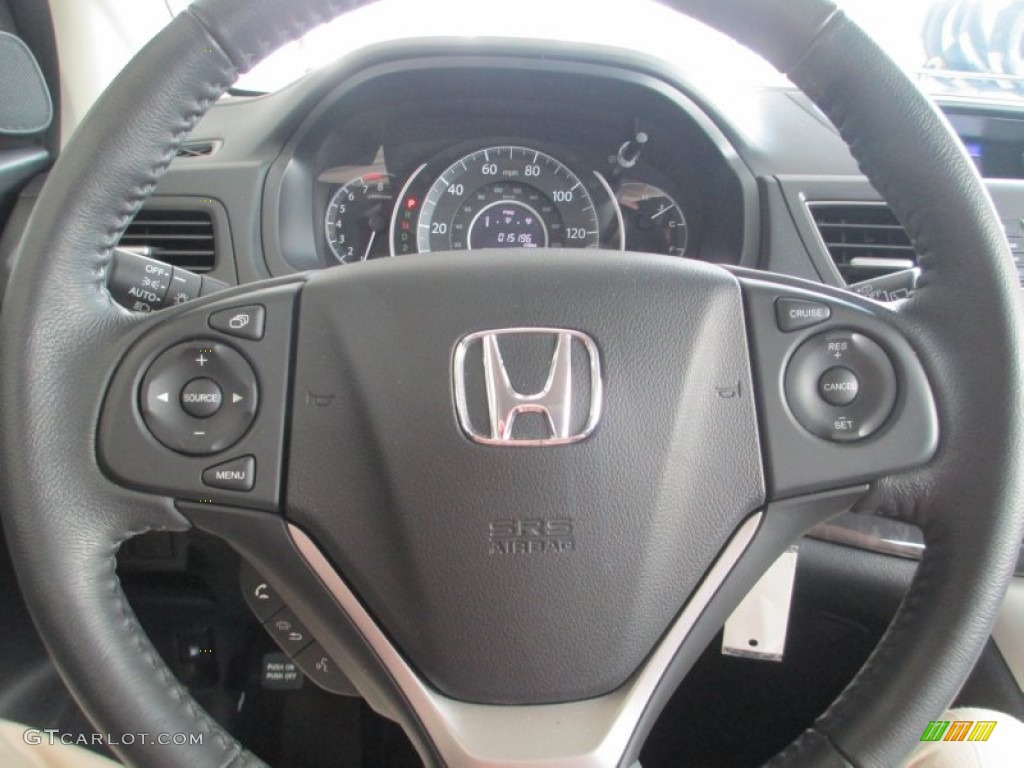 2012 CR-V EX-L 4WD - Alabaster Silver Metallic / Black photo #24
