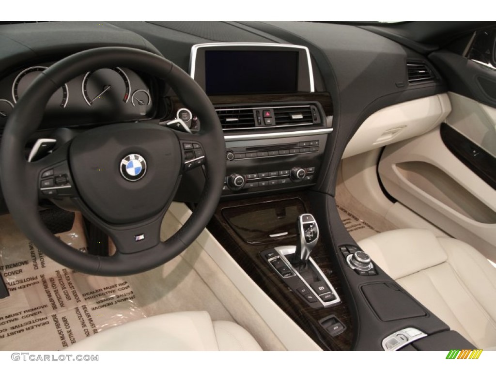 Ivory White Interior 2014 BMW 6 Series 650i Convertible Photo #94382669