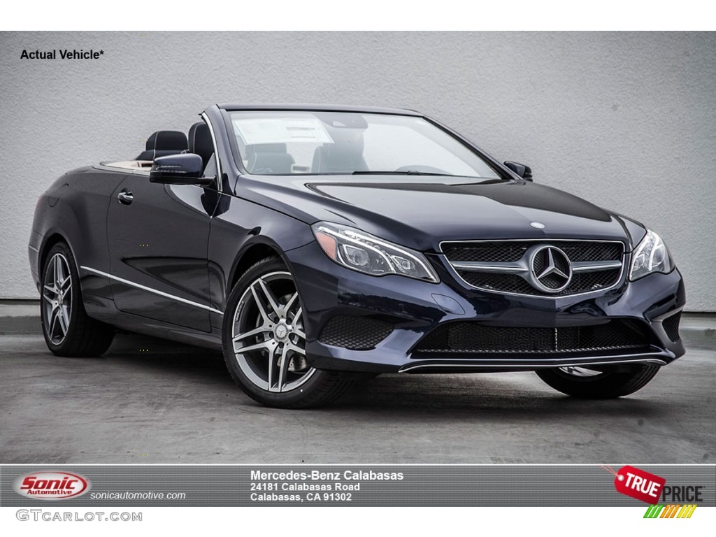 2014 E 350 Cabriolet - Lunar Blue Metallic / Deep Sea Blue/Silk Beige photo #1