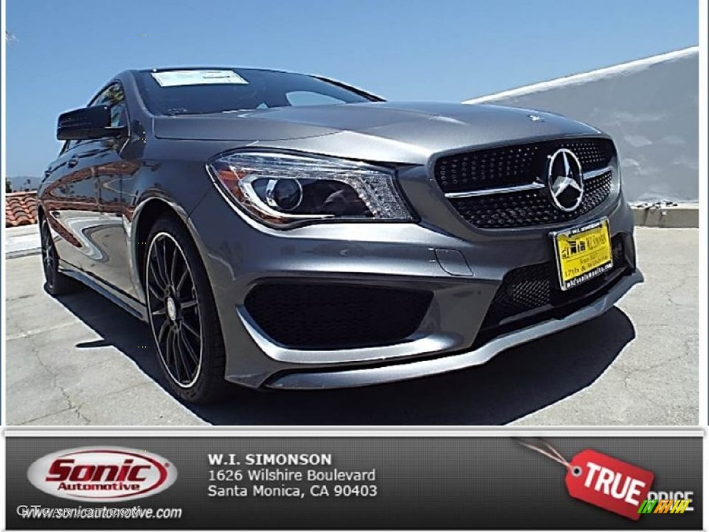 2014 CLA Edition 1 4Matic - Mountain Gray Metallic / Neon Art Black/DINAMICA w/Yellow Stitching photo #1