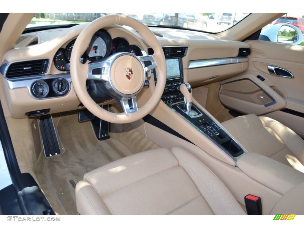 Luxor Beige Interior 2013 Porsche 911 Carrera 4S Coupe Photo #94389770