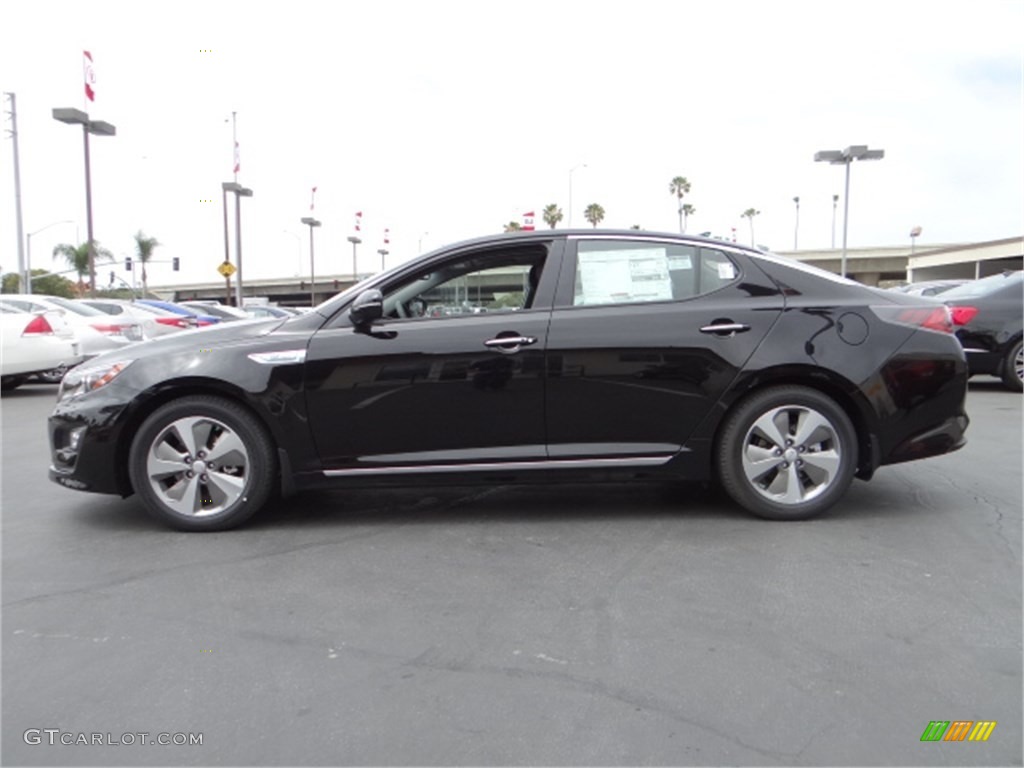 Ebony Black 2014 Kia Optima Hybrid EX Exterior Photo #94390799