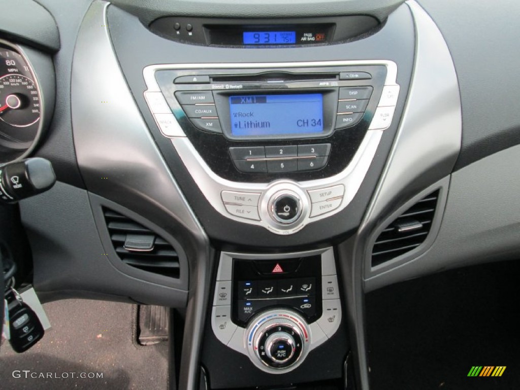 2012 Elantra Limited - Midnight Black / Gray photo #25