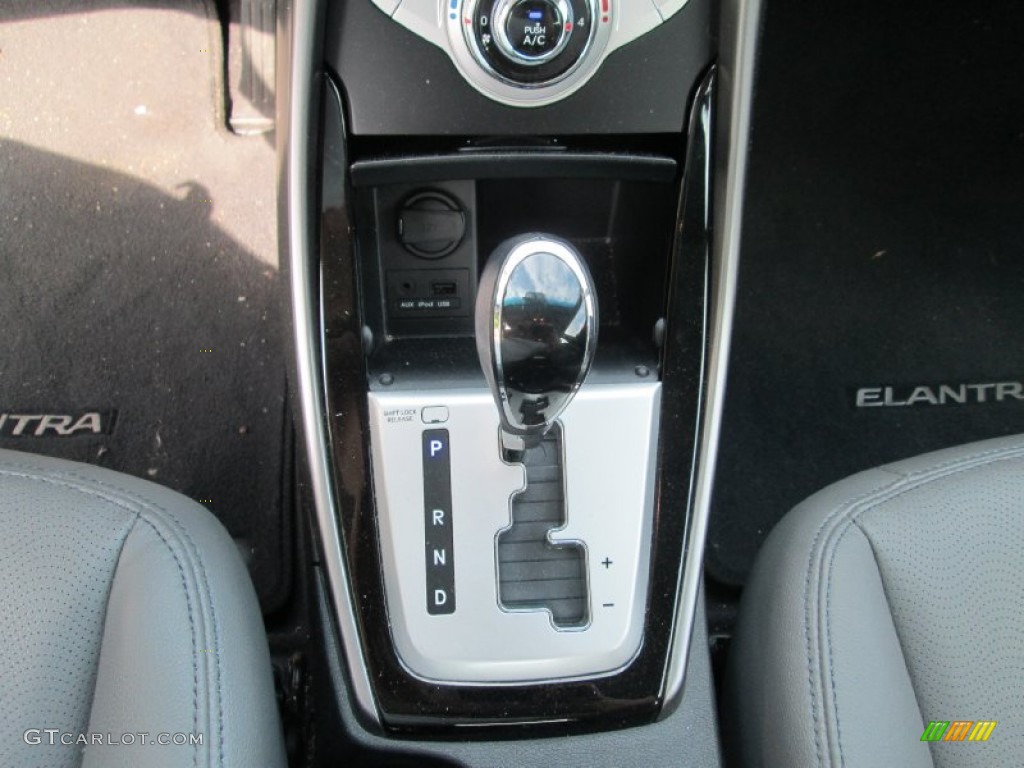 2012 Elantra Limited - Midnight Black / Gray photo #27