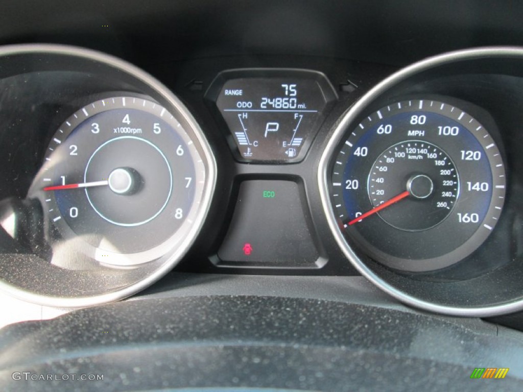 2012 Elantra Limited - Midnight Black / Gray photo #28