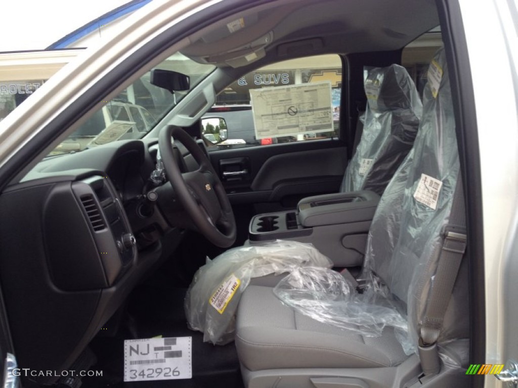 2014 Silverado 1500 WT Regular Cab - Silver Ice Metallic / Jet Black/Dark Ash photo #9