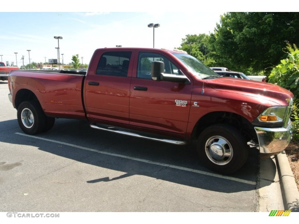 2011 Ram 3500 HD SLT Crew Cab 4x4 Dually - Deep Cherry Red Crystal Pearl / Dark Slate Gray/Medium Graystone photo #1