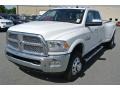 Bright White - 3500 Laramie Crew Cab 4x4 Dually Photo No. 1