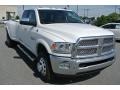 Bright White - 3500 Laramie Crew Cab 4x4 Dually Photo No. 2