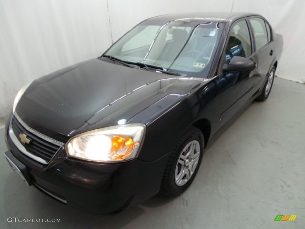 2007 Malibu LS Sedan - Black / Titanium Gray photo #3