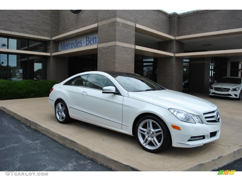 2011 E 350 Coupe - Arctic White / Almond/Mocha photo #1