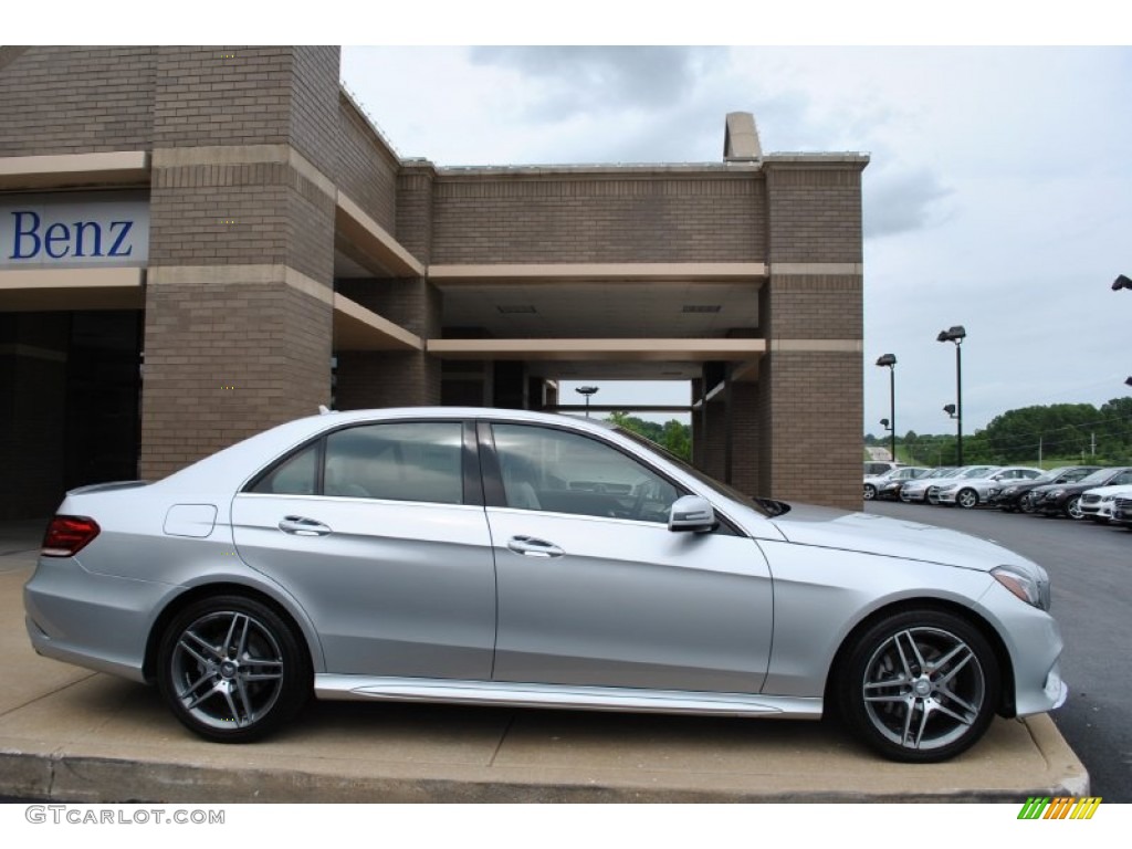2014 E 350 4Matic Sedan - Iridium Silver Metallic / Porcelain/Black photo #2