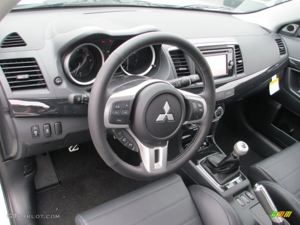 Black Interior 2014 Mitsubishi Lancer Evolution MR Photo #94405223