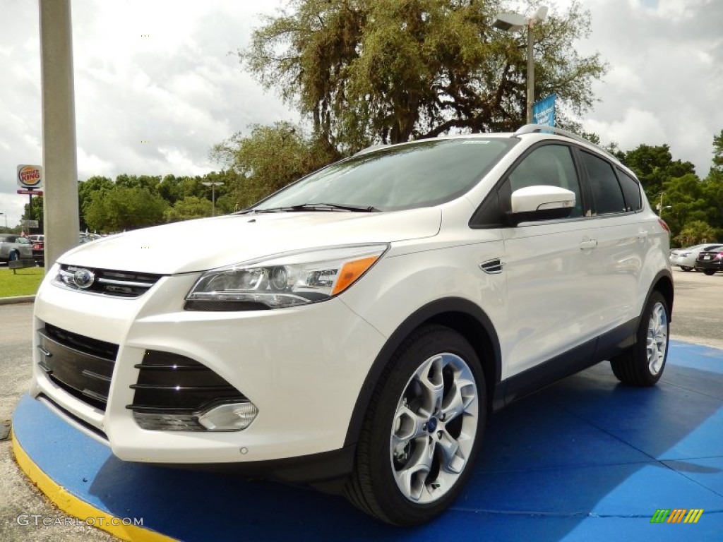 2014 Escape Titanium 2.0L EcoBoost - White Platinum / Medium Light Stone photo #1