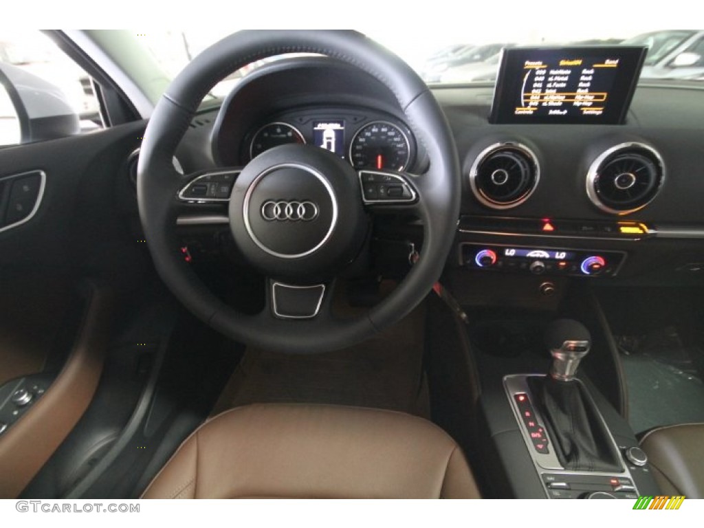 2015 Audi A3 1.8 Premium Chestnut Brown Dashboard Photo #94408442