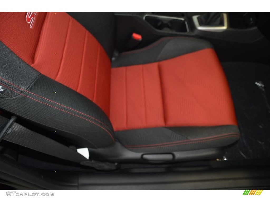 Black/Red Interior 2014 Honda Civic Si Coupe Photo #94410104
