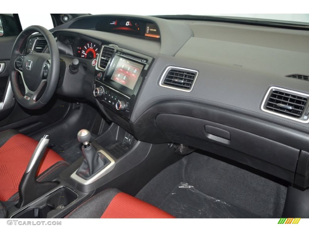 2014 Honda Civic Si Coupe Black/Red Dashboard Photo #94410128