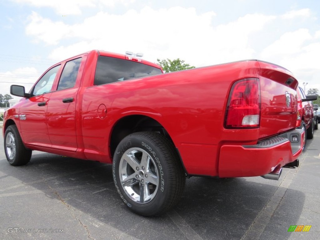 2014 1500 Express Quad Cab - Flame Red / Black/Diesel Gray photo #2