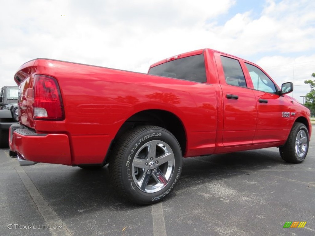 2014 1500 Express Quad Cab - Flame Red / Black/Diesel Gray photo #3