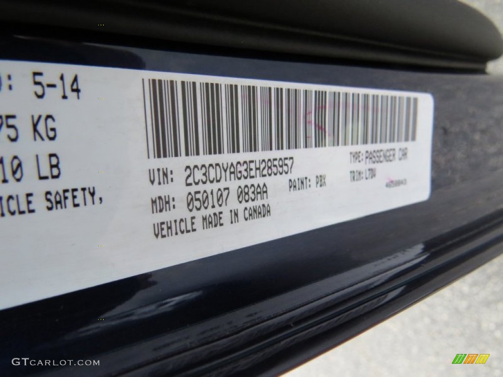 2014 Challenger SXT - Jazz Blue Pearl Coat / Dark Slate Gray photo #9