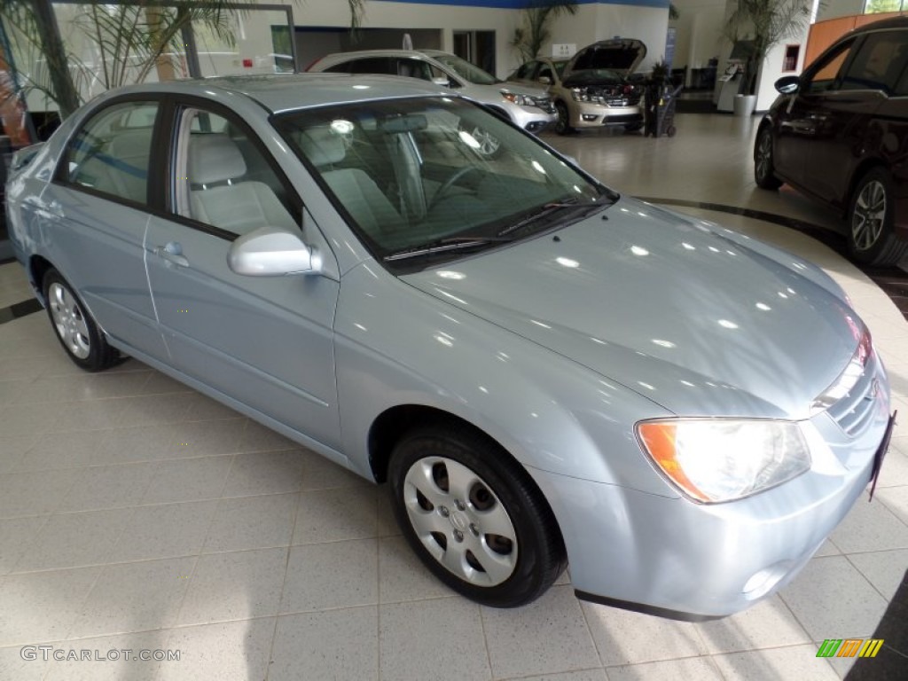 2006 Spectra SX Sedan - Ice Blue / Gray photo #4