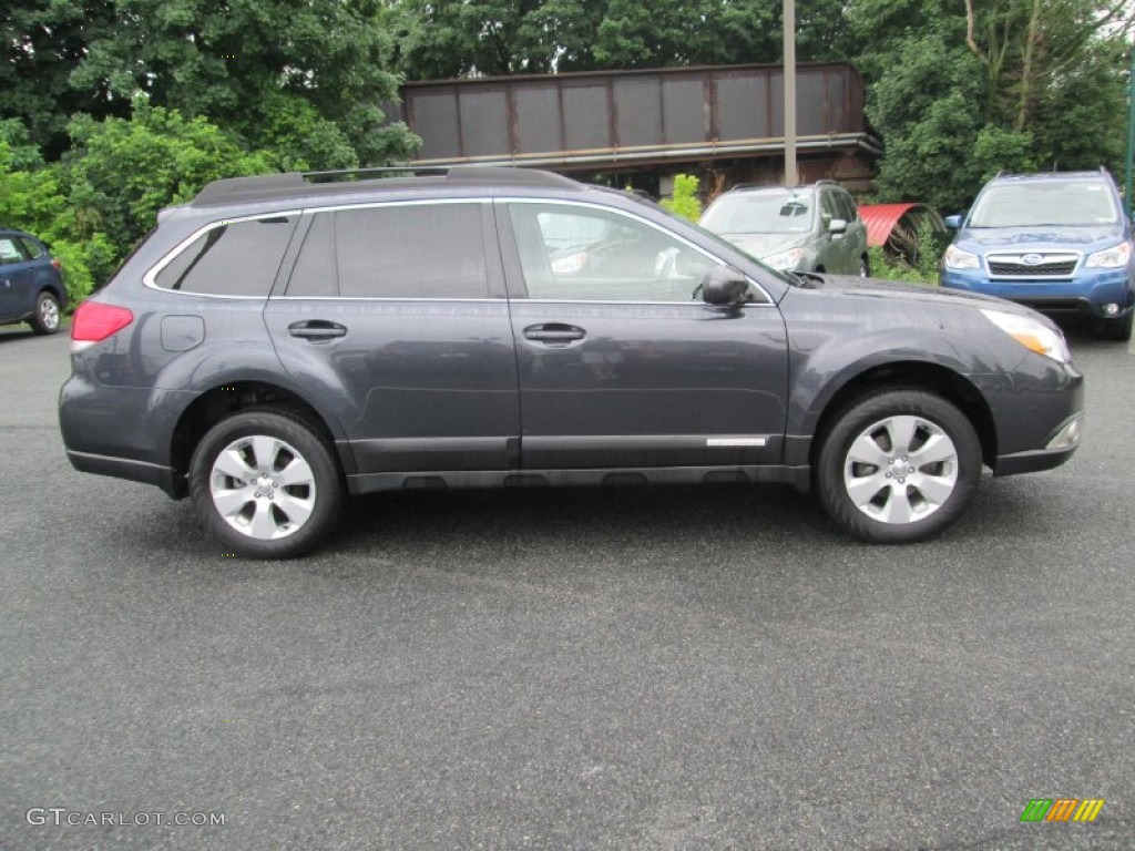 2011 Outback 2.5i Premium Wagon - Graphite Gray Metallic / Off Black photo #5