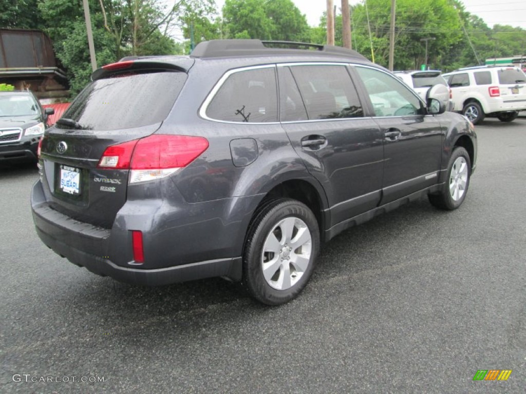 2011 Outback 2.5i Premium Wagon - Graphite Gray Metallic / Off Black photo #6