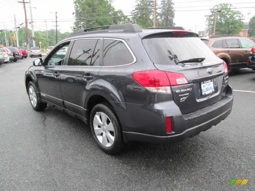 2011 Outback 2.5i Premium Wagon - Graphite Gray Metallic / Off Black photo #8