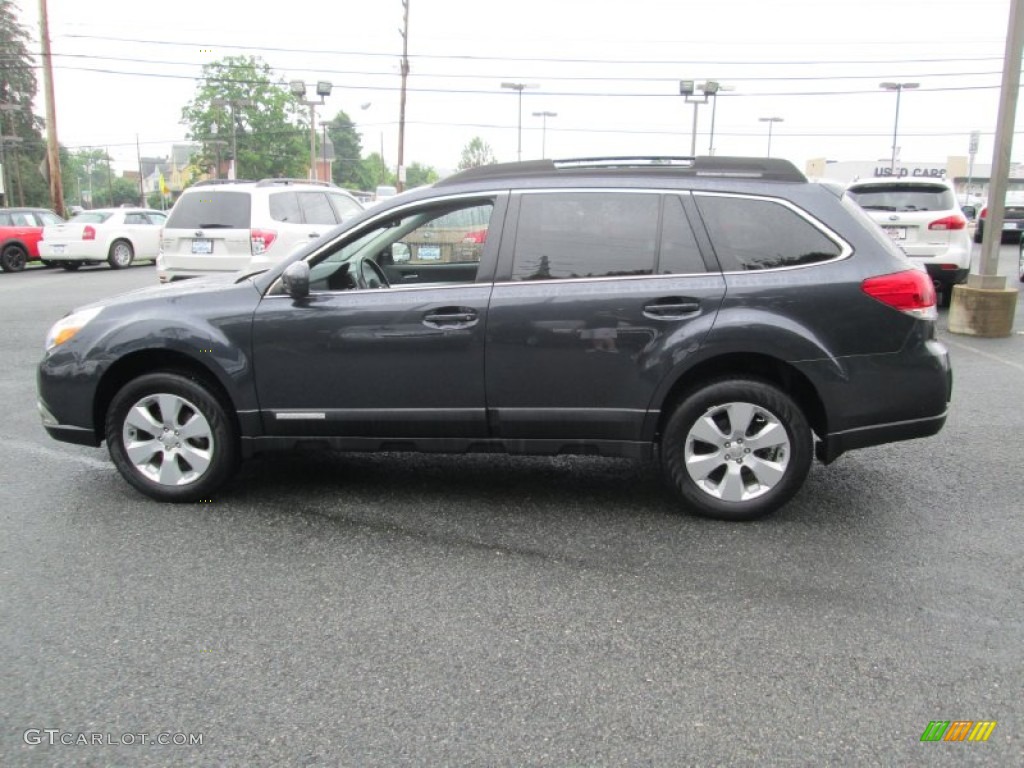 2011 Outback 2.5i Premium Wagon - Graphite Gray Metallic / Off Black photo #9
