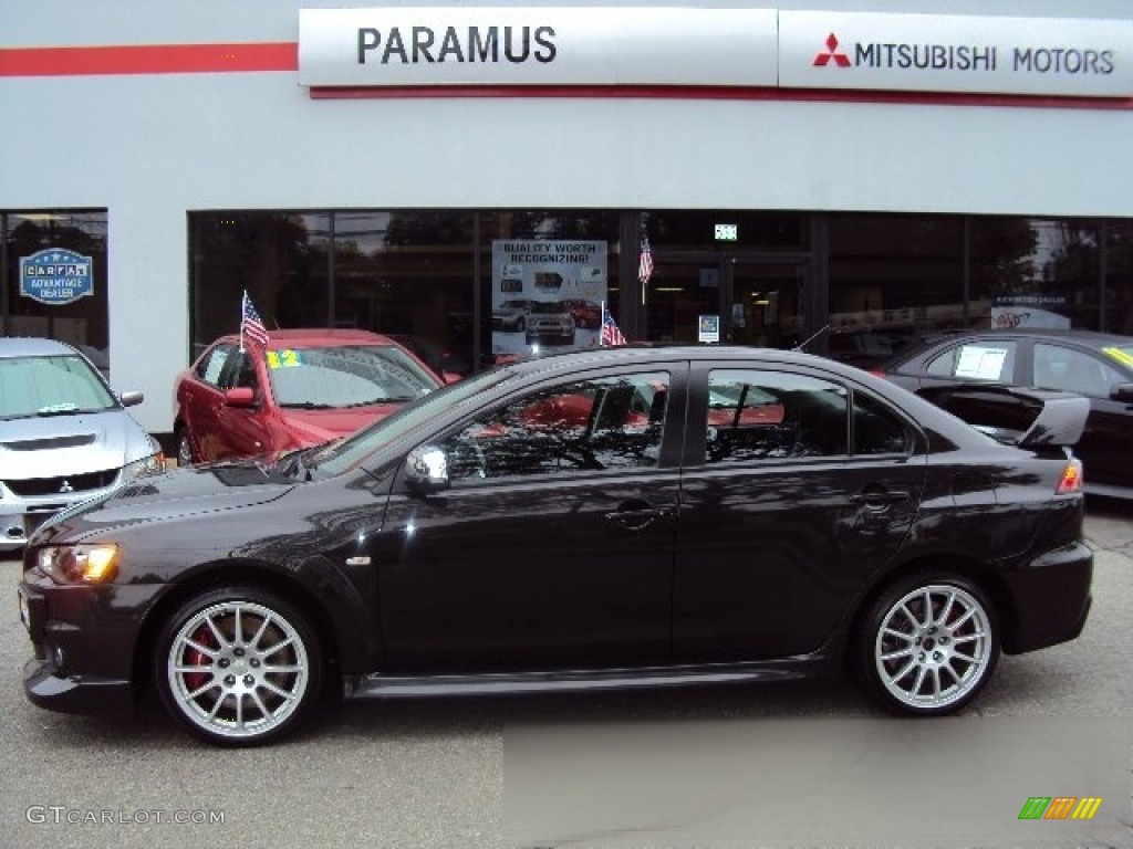 2012 Lancer Evolution GSR - Phantom Black / Black Recaro photo #2