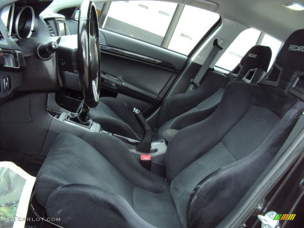 Black Recaro Interior 2012 Mitsubishi Lancer Evolution GSR Photo #94420703