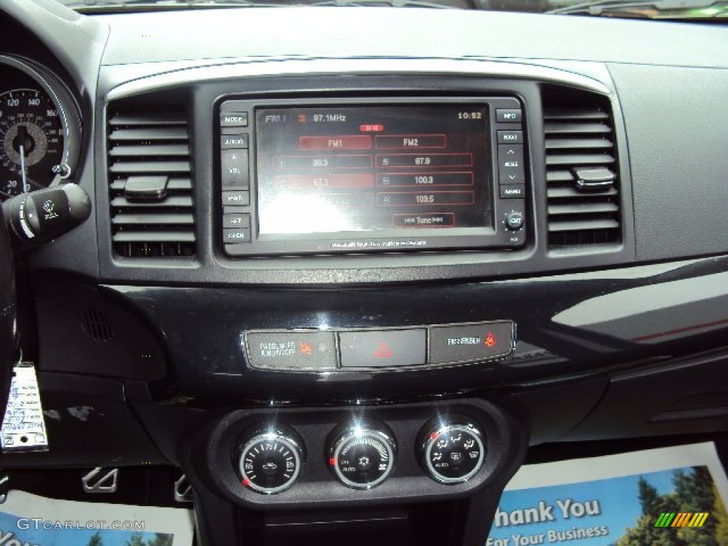 2012 Lancer Evolution GSR - Phantom Black / Black Recaro photo #14