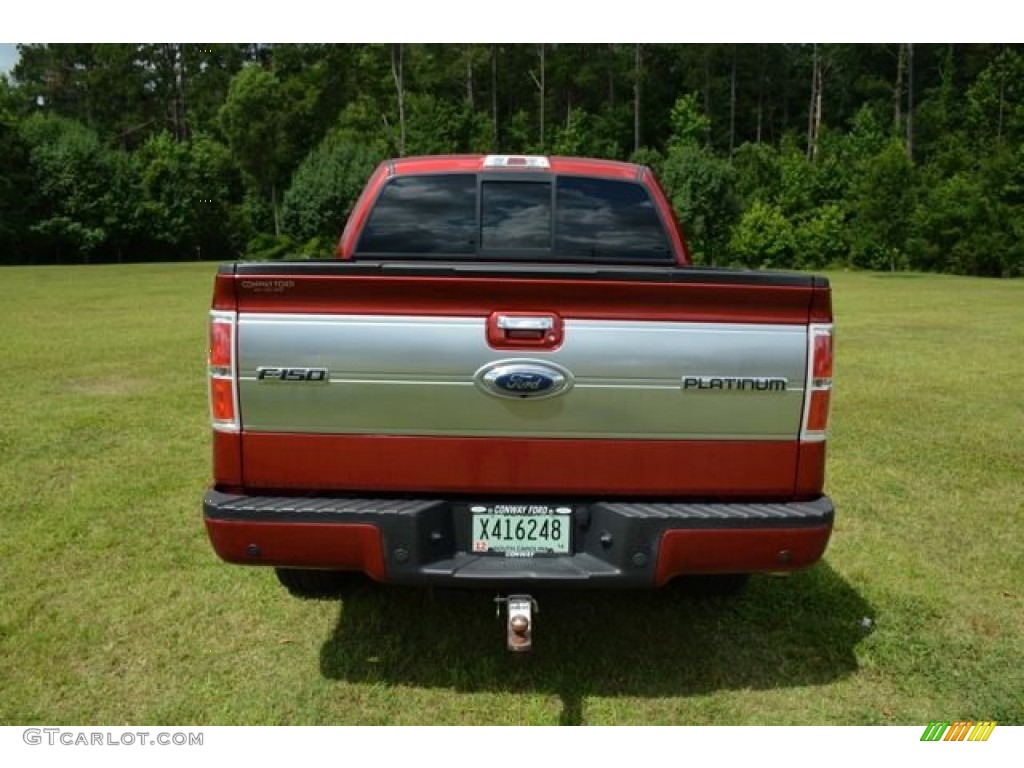 2013 F150 Platinum SuperCrew 4x4 - Ruby Red Metallic / Platinum Unique Pecan Leather photo #7