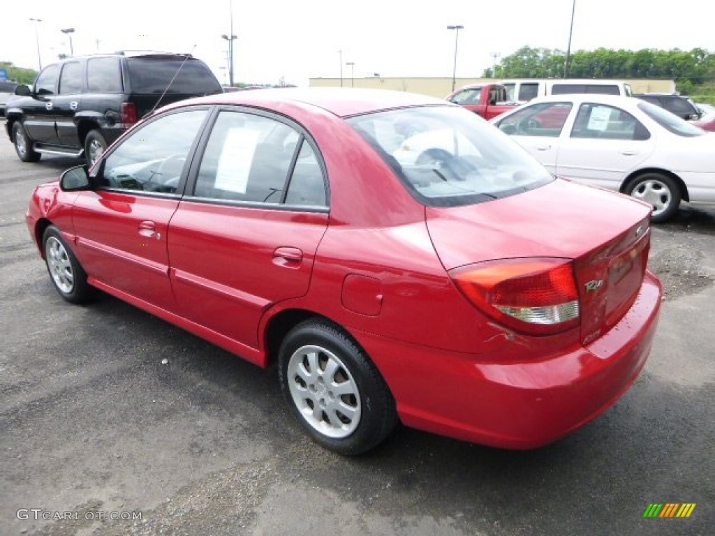 2003 Rio Sedan - Classic Red / Gray photo #2