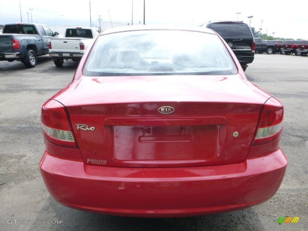 2003 Rio Sedan - Classic Red / Gray photo #3